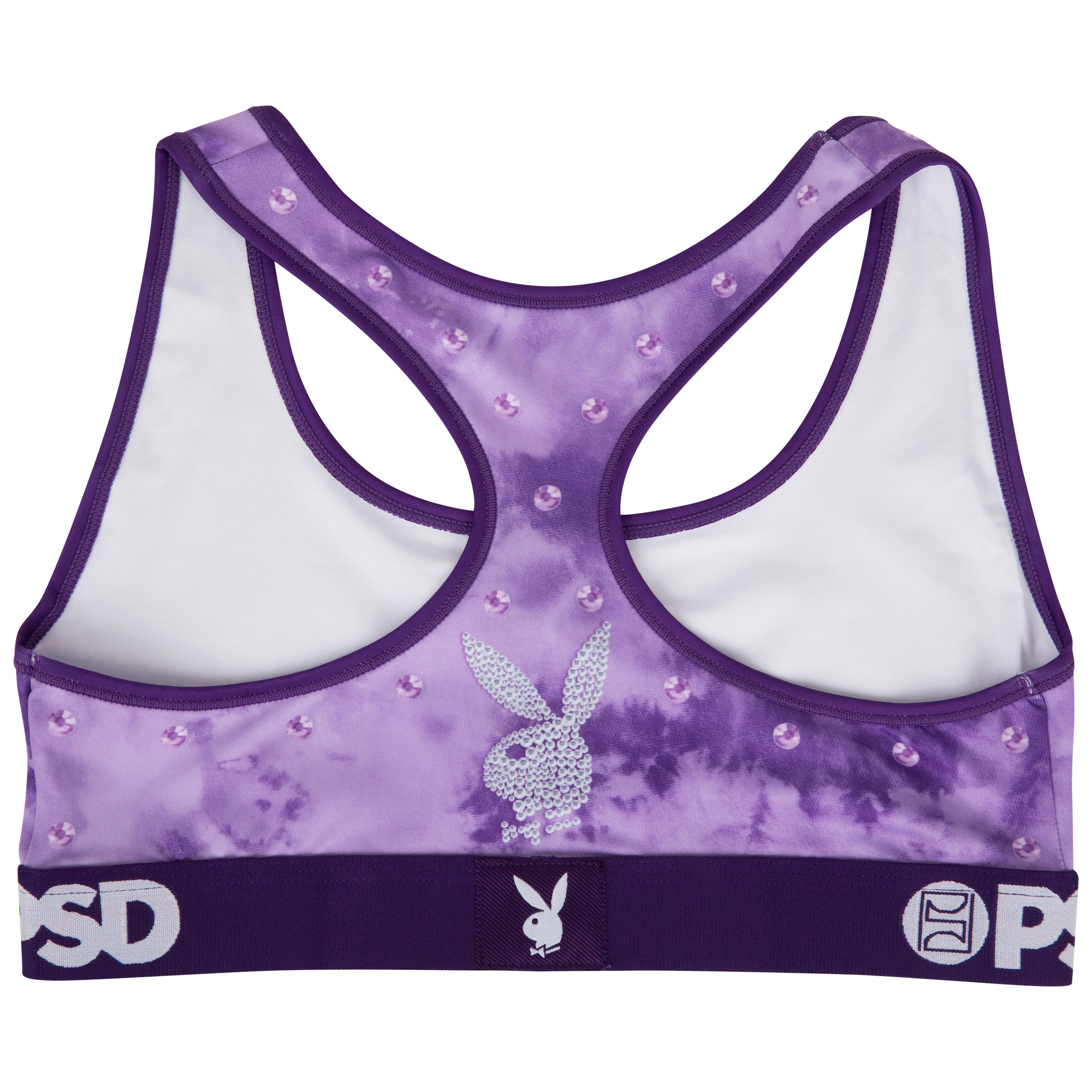 Playboy Bunny Y2K Purple PSD Sports Bra